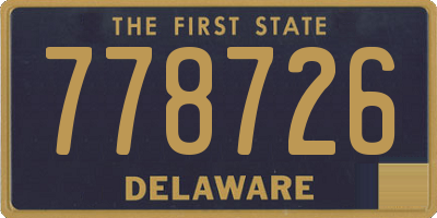 DE license plate 778726