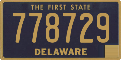 DE license plate 778729