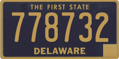 DE license plate 778732
