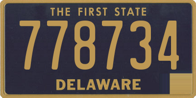 DE license plate 778734