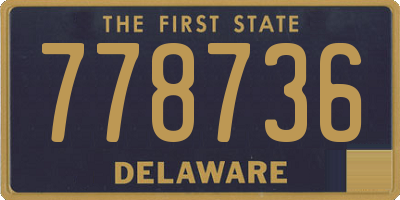 DE license plate 778736
