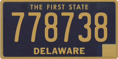 DE license plate 778738
