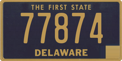 DE license plate 77874