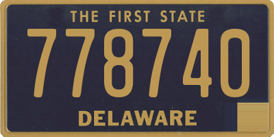 DE license plate 778740