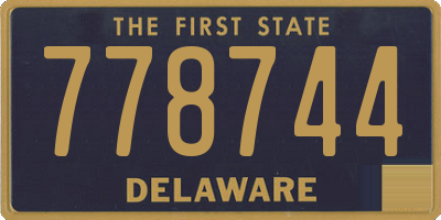 DE license plate 778744