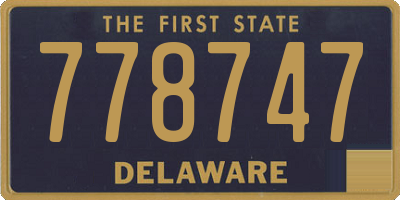 DE license plate 778747