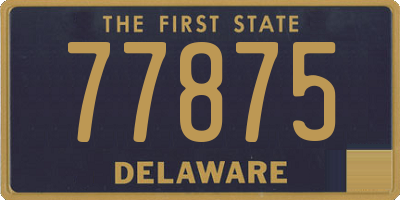 DE license plate 77875