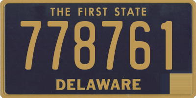 DE license plate 778761
