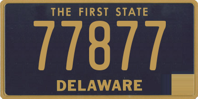 DE license plate 77877