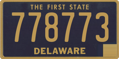 DE license plate 778773