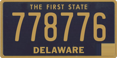DE license plate 778776