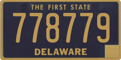 DE license plate 778779