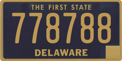 DE license plate 778788