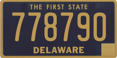DE license plate 778790