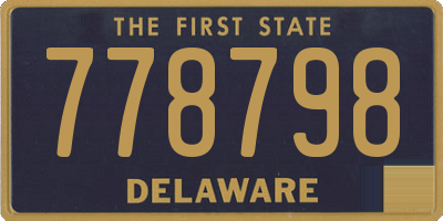 DE license plate 778798