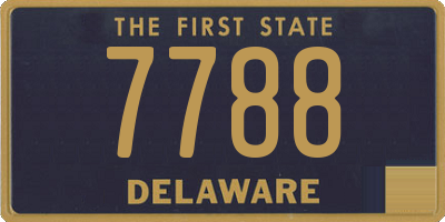 DE license plate 7788