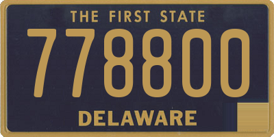 DE license plate 778800