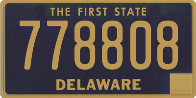 DE license plate 778808
