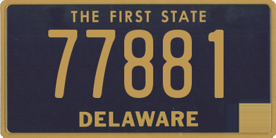 DE license plate 77881
