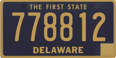 DE license plate 778812