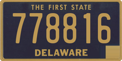 DE license plate 778816