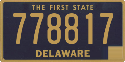 DE license plate 778817