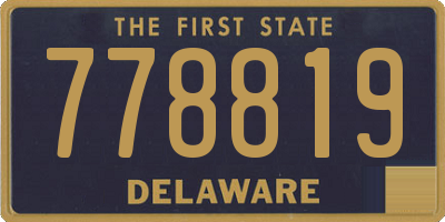 DE license plate 778819