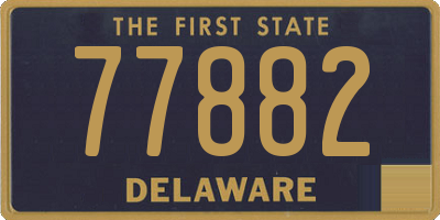 DE license plate 77882