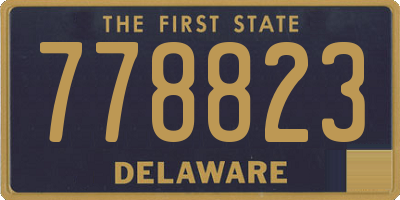 DE license plate 778823
