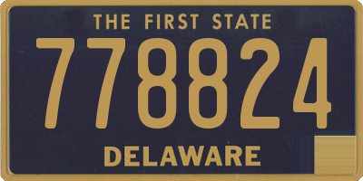 DE license plate 778824