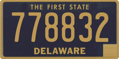 DE license plate 778832