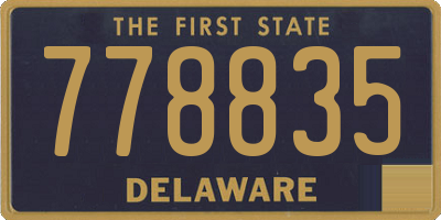 DE license plate 778835