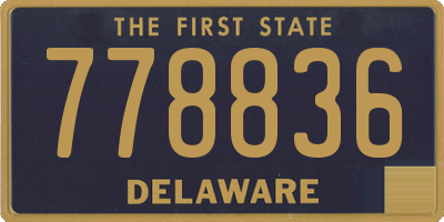DE license plate 778836