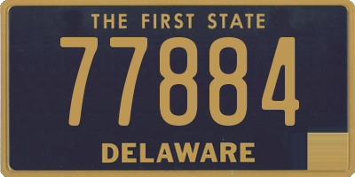 DE license plate 77884