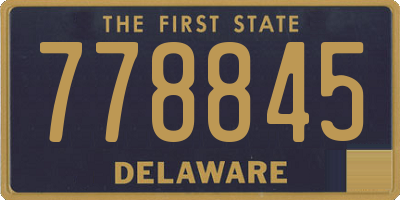 DE license plate 778845