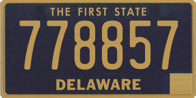 DE license plate 778857