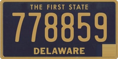 DE license plate 778859