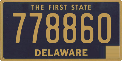 DE license plate 778860