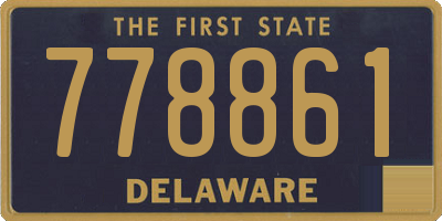 DE license plate 778861