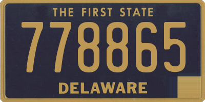DE license plate 778865