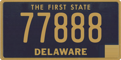 DE license plate 77888