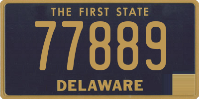 DE license plate 77889