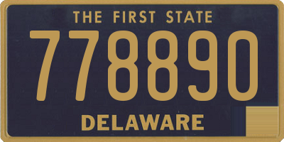 DE license plate 778890