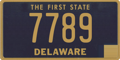 DE license plate 7789