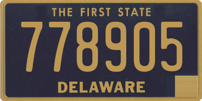 DE license plate 778905