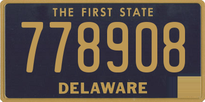 DE license plate 778908