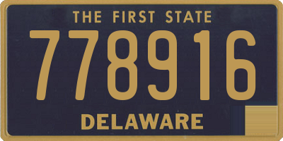 DE license plate 778916