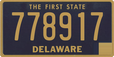 DE license plate 778917