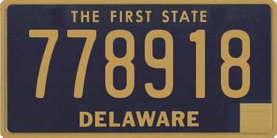 DE license plate 778918