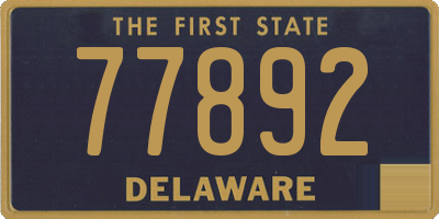 DE license plate 77892